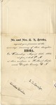 Wedding Invitation to the Wedding of Frank LeCocq Jr. and Rhoda Brinks, August 15, 1883 by R. M. Brinks