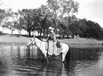 Hendrina Hospers, On Horse in Stream