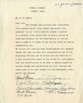 Letter from Council Chamber of Lynden, WA to R.B. LeCocq, n.d.