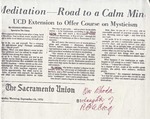 "Meditation - Road to a Calm Mind", by G. Medovoy, September 24, 1970 by George Medovoy