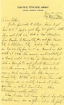 Letter from Camp Bowie, Texas, June 8, 1942