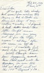 Letter from Fort Lewis, Washington, February 20, 1943