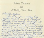 Christmas Card from Former Student by Peter Unknown