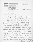 Nancy Herzog Letter by Nancy Herzog