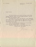 Letter from Dr. Johan Eijkman to Roderich & Elisabeth Wolff, April 21, 1939