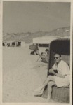 Photograph of Roderich Wolff on a beach chair, undated