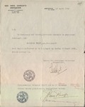 Baptismal letter from the Netherlands Reformed Church, Amsterdam, April 15, 1940