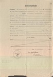 Copy of the marriage certificate of Roderich & Elisabeth Wolff, issued December 2, 1938